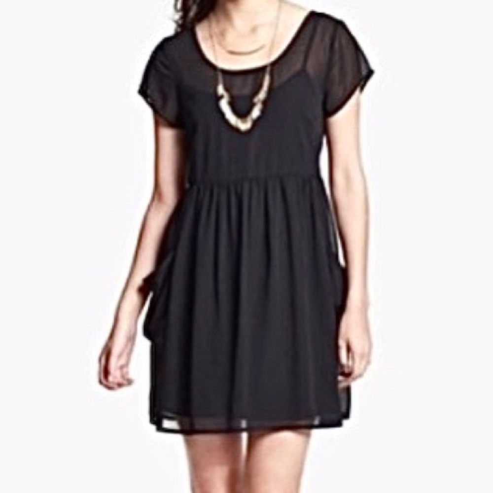 NWT Sheer Baby Doll Dress with Pockets